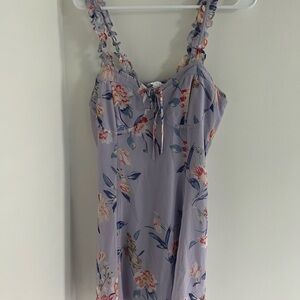 Leith Lilac Mini Dress with Ruffle Straps